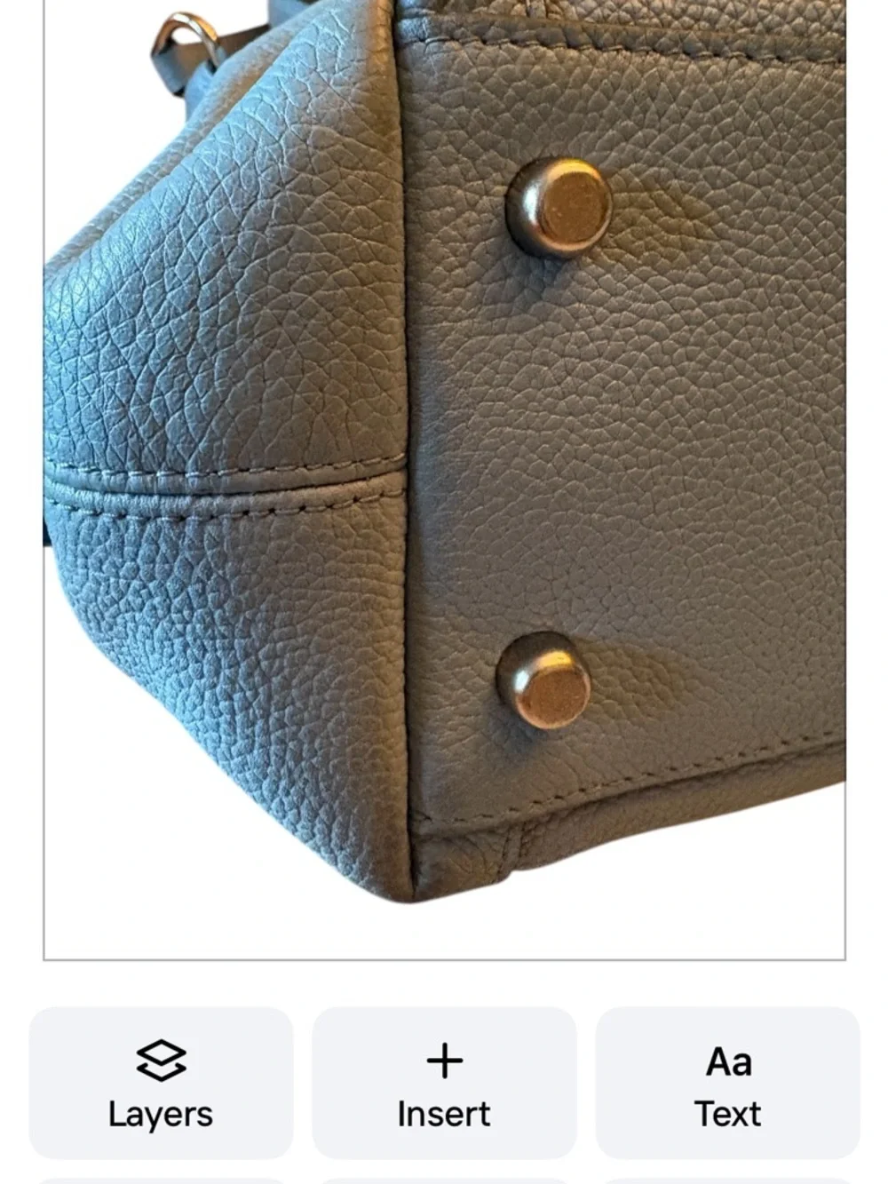 Coach Edie Turn Lock Shoulder Bag in a light blue